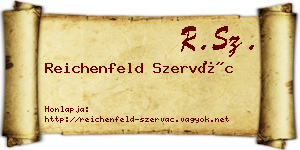 Reichenfeld Szervác névjegykártya